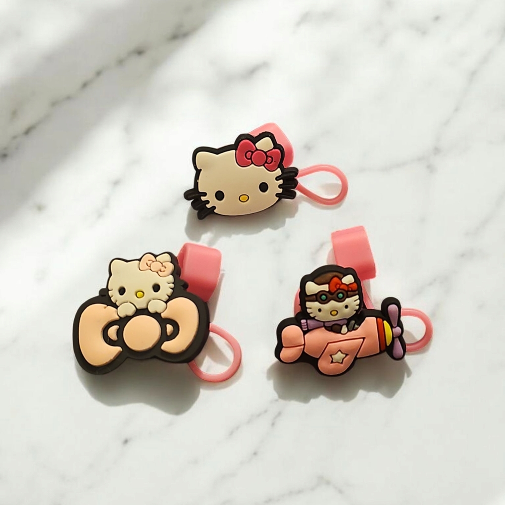 Hello Kitty Straw Toppers